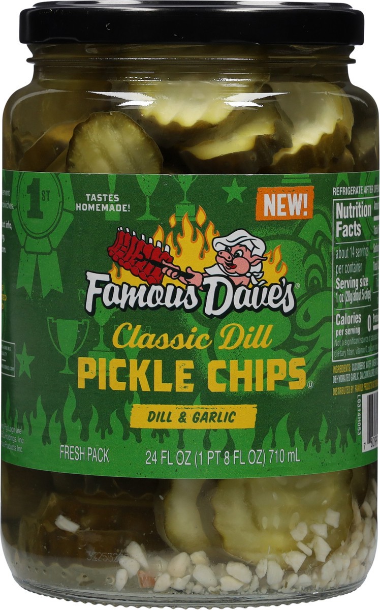 slide 11 of 11, Famous Dave's Classic Dill Pickle Chips - 24 fl oz, 24 fl oz