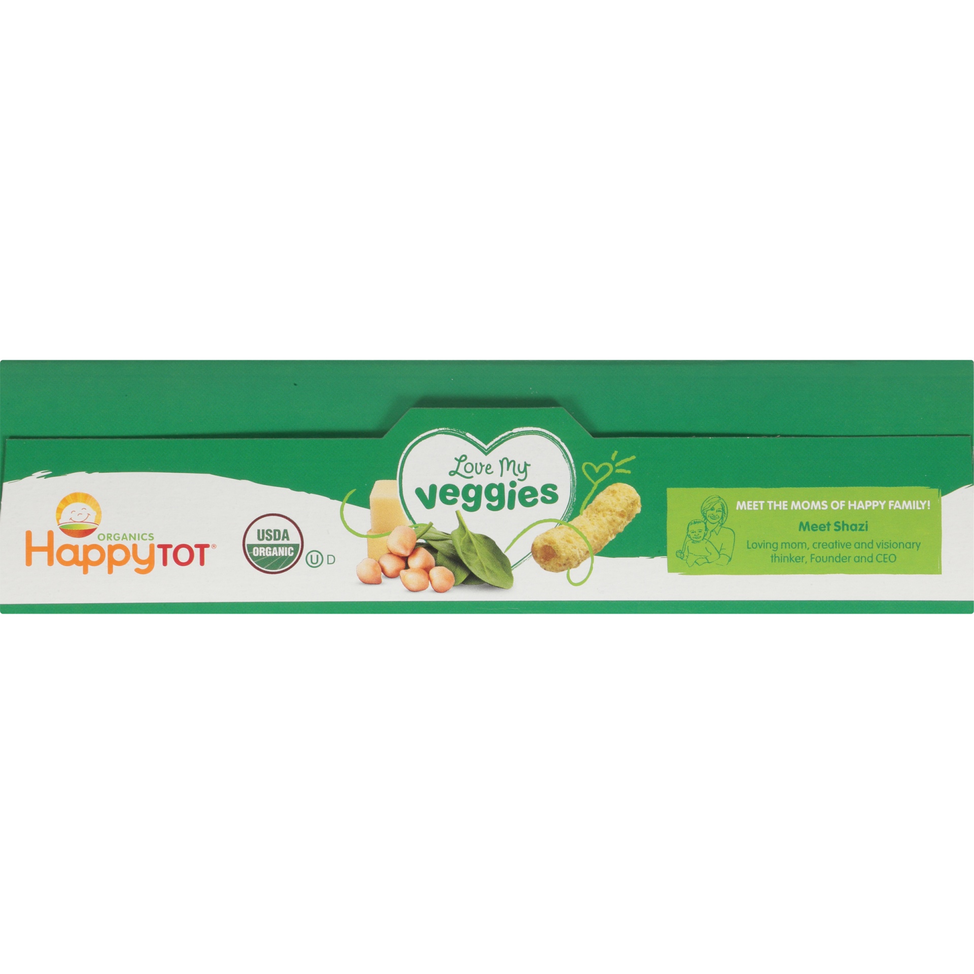 slide 5 of 8, Happy Tot Love My Veggies Straws, Cheddar & Spinach, 5 ct; 1.25 oz