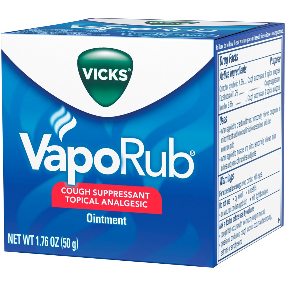 slide 2 of 2, Vicks VapoRub Cough Suppressant Ointment, 1.76 oz