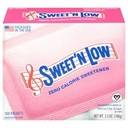 Sweet'N Low Zero Calorie Sweetener Packet 100 ea
