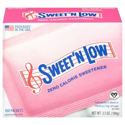 Sweet'N Low Zero Calorie Sweetener 100 ct Box