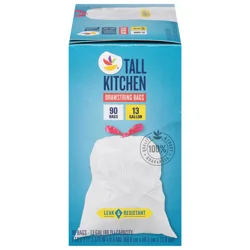 Giant Tall Kitchen Bags Drawstring 13 Gallon