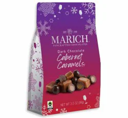 Holiday Marich Dark Chocolate Cabernet Caramels