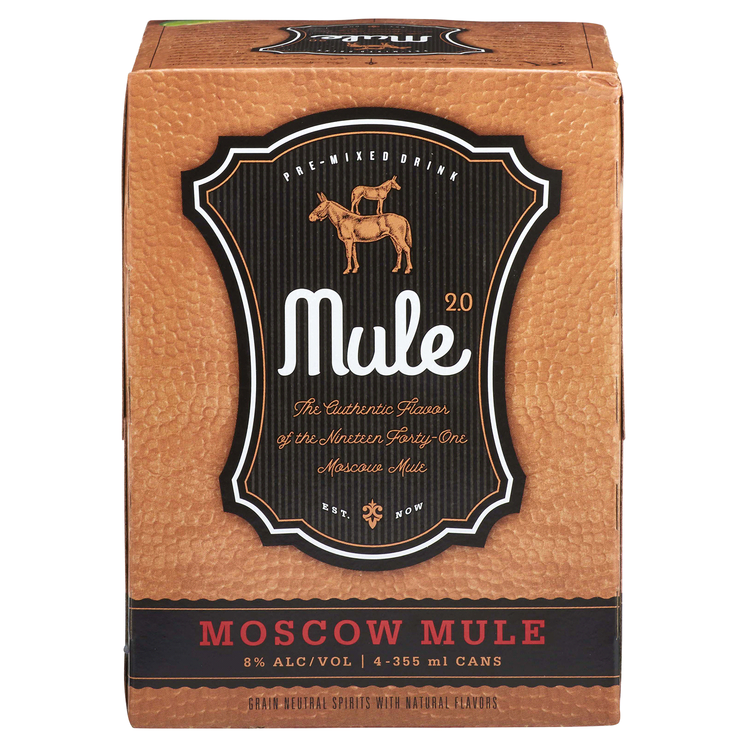 slide 1 of 2, Mule 2.0 Pre-Mixed Moscow Mule Drink, 4 ct; 12 oz