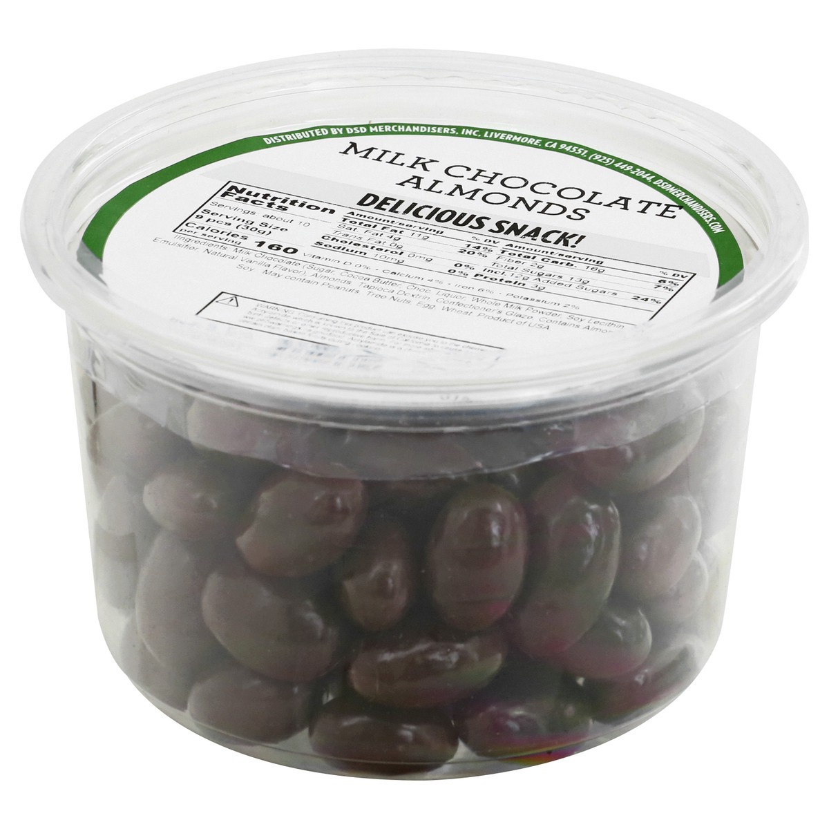 slide 10 of 13, DSD Merchandisers Milk Chocolate Almonds - 11 oz, per lb