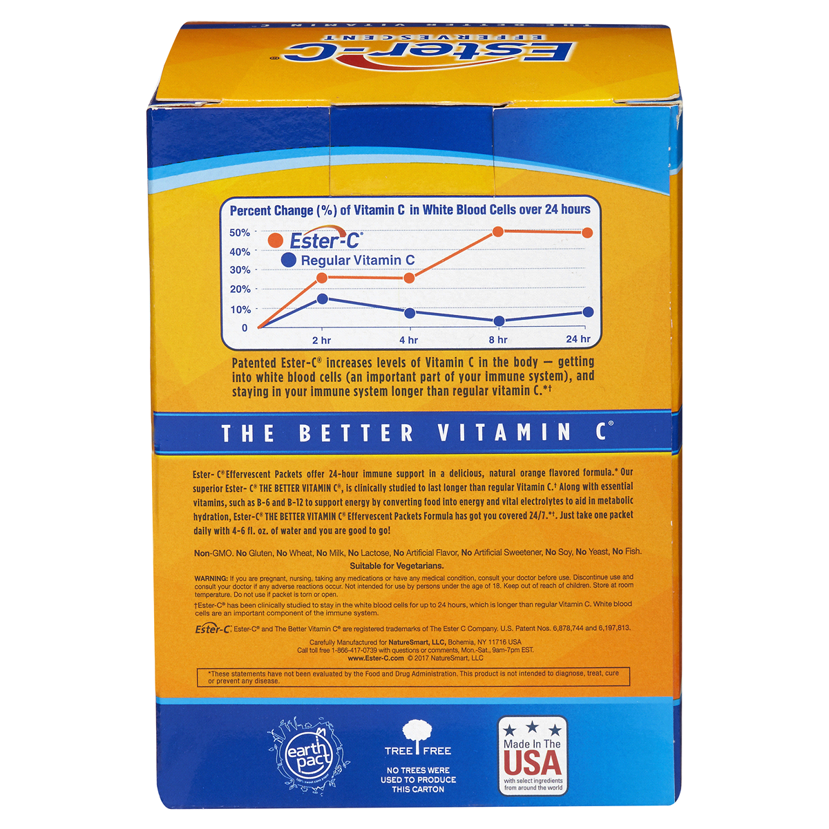 slide 2 of 2, Ester-C Effervescent Immune Health Formula Packets 1000 mg, 21 ct ; 0.35 oz