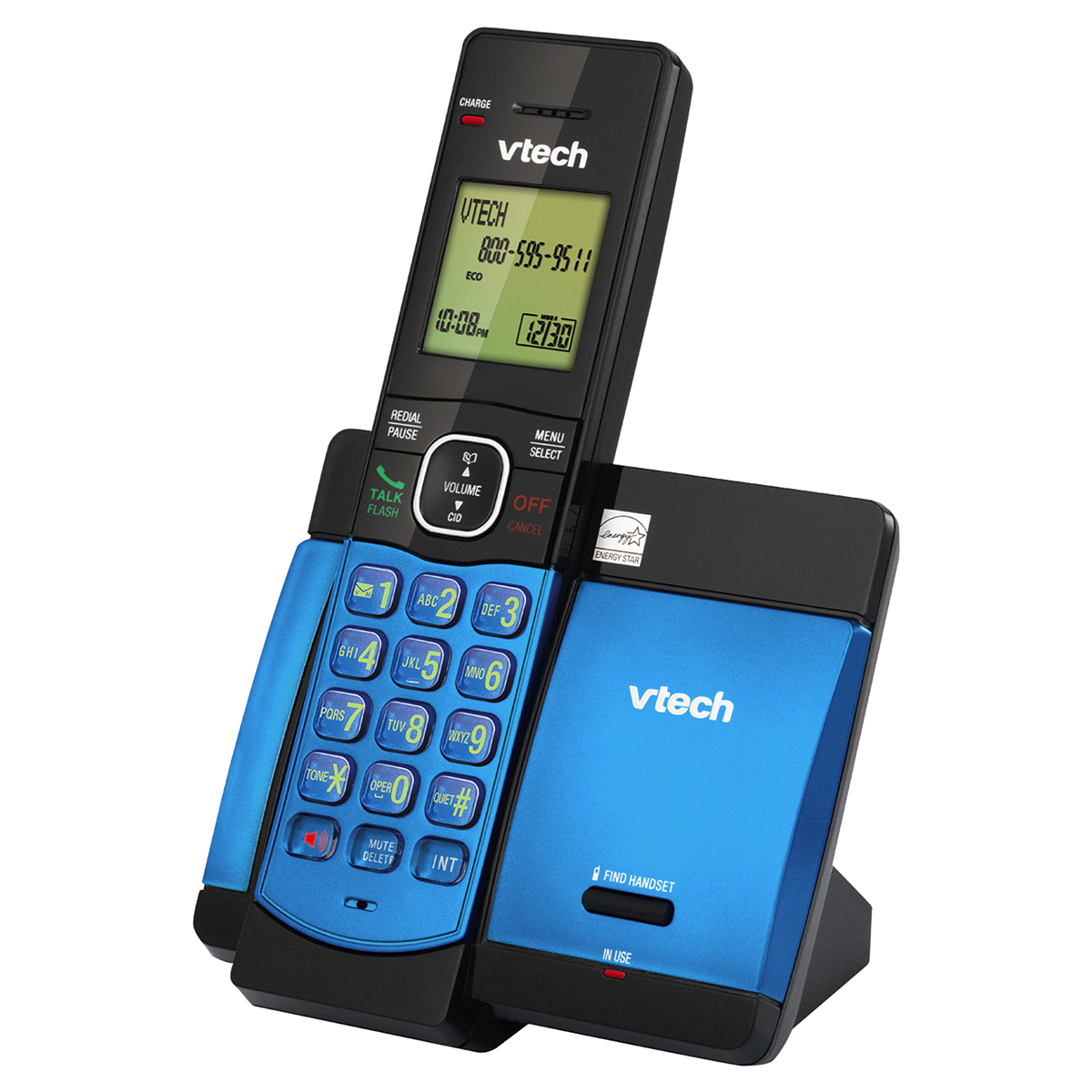 slide 2 of 2, VTech DECT 6.0 Expandable Cordless Phone with Handset - Blue (CS5119-15), 1 ct