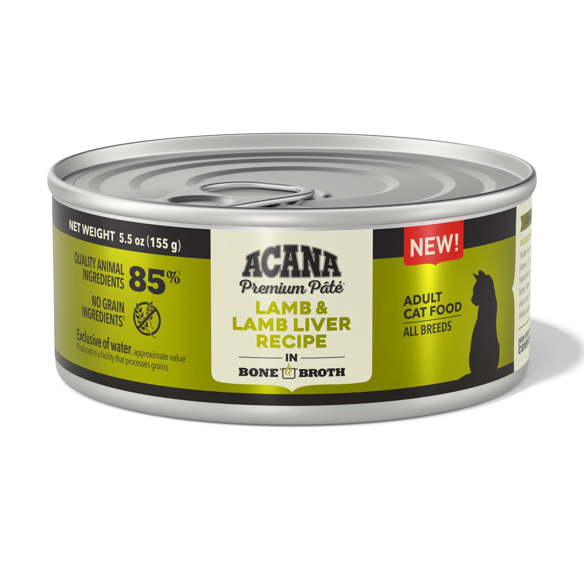slide 1 of 4, ACANA Lamb + Lamb Liver in Bone Broth Cat Food, 5.5 oz., 5.5 oz