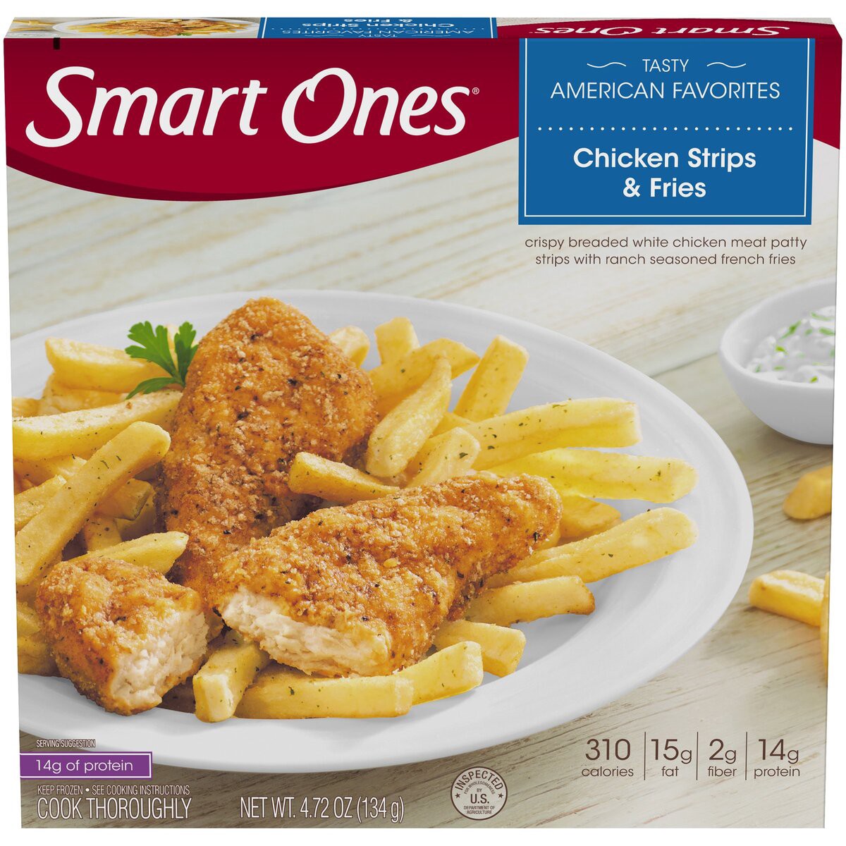 slide 1 of 8, Smart Ones Smart Creations Chicken Strips & Fries 4.72 oz Box, 4.72 oz