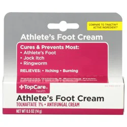 TopCare Prescription Strength Athlete's Foot Cream, Tolnaftate 1% Antifungal