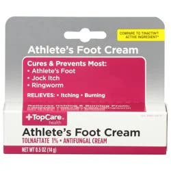 TopCare Prescription Strength Athlete's Foot Cream, Tolnaftate 1% Antifungal