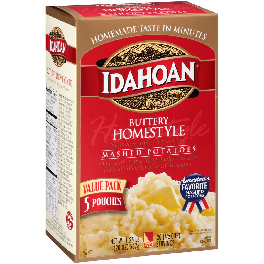 slide 2 of 8, Idahoan Buttery Homestlye Mashed Potatoes Value Pack, 5 ct; 4 oz
