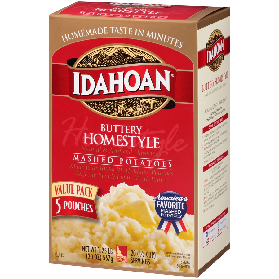 slide 3 of 8, Idahoan Buttery Homestlye Mashed Potatoes Value Pack, 5 ct; 4 oz