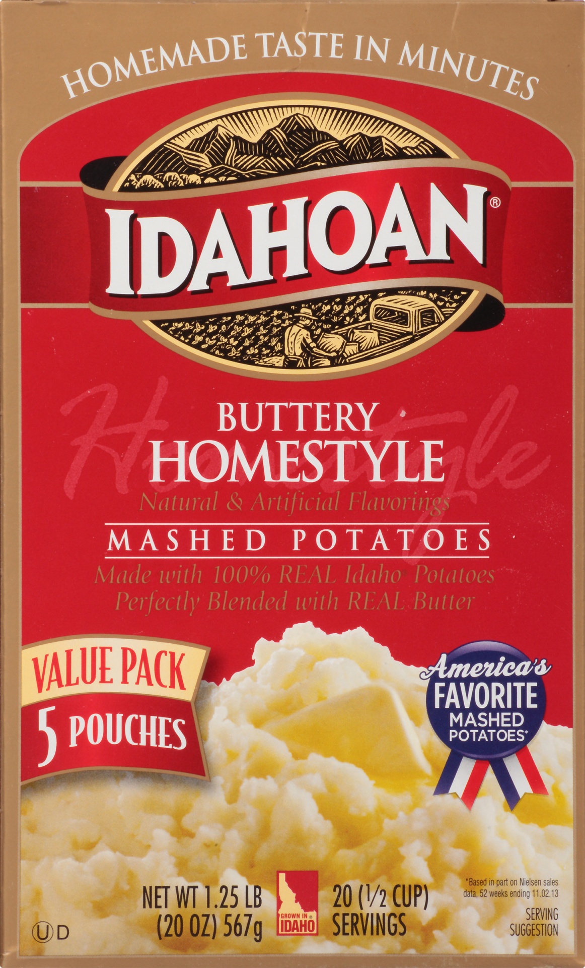 slide 6 of 8, Idahoan Buttery Homestlye Mashed Potatoes Value Pack, 5 ct; 4 oz