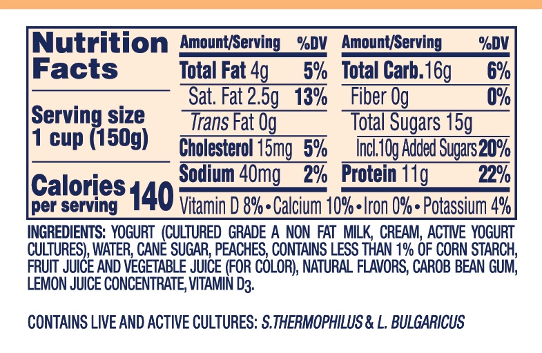 slide 6 of 6, Oikos Whole Milk Peach Cobbler Greek Yogurt, 5.3 oz