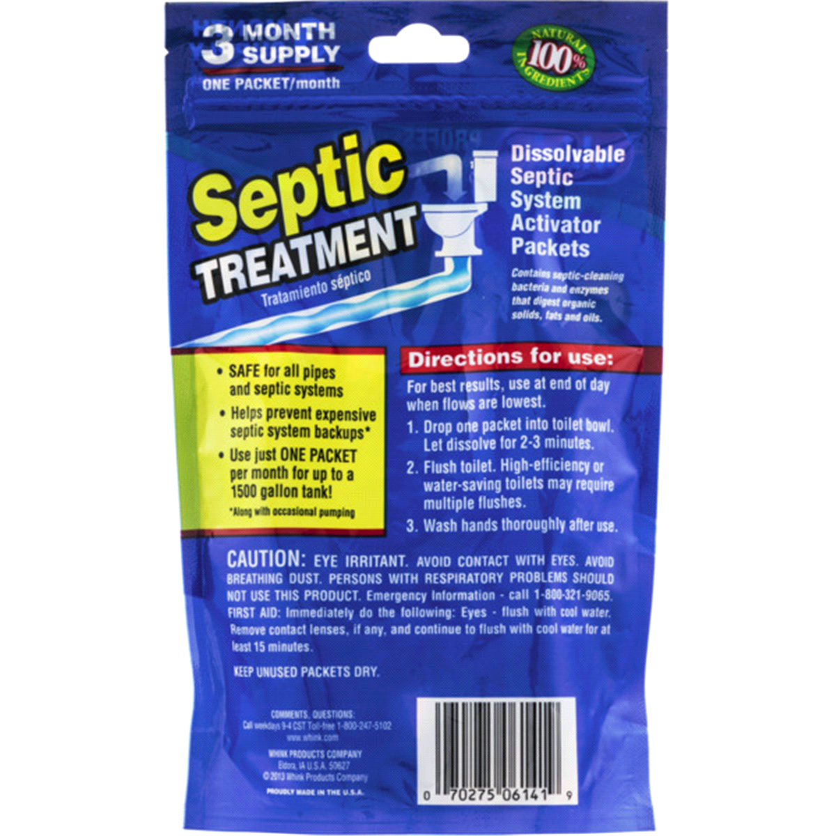 slide 2 of 2, Whink Septic Treatment, 3 ct