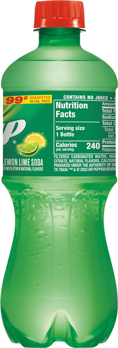 slide 8 of 9, 7UP Lemon Lime Soda, 20 fl oz bottle, 20 oz