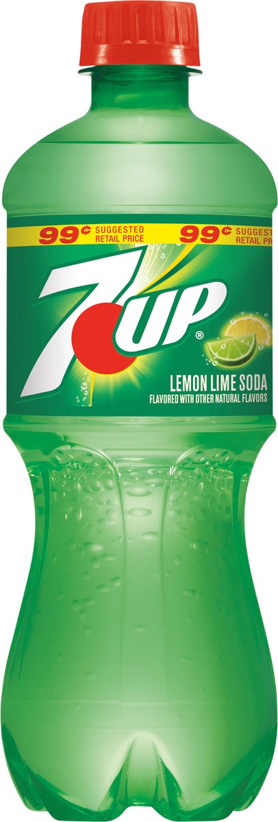 slide 3 of 9, 7UP Lemon Lime Soda, 20 fl oz bottle, 20 oz