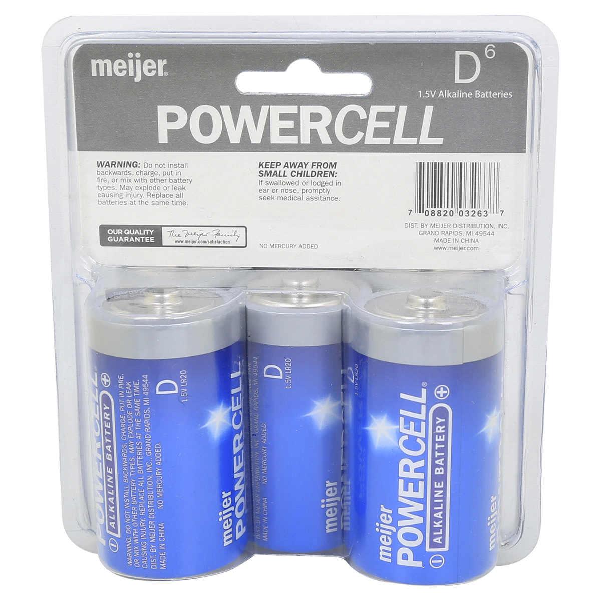 slide 2 of 2, Meijer Powercell Battery D, 6 ct
