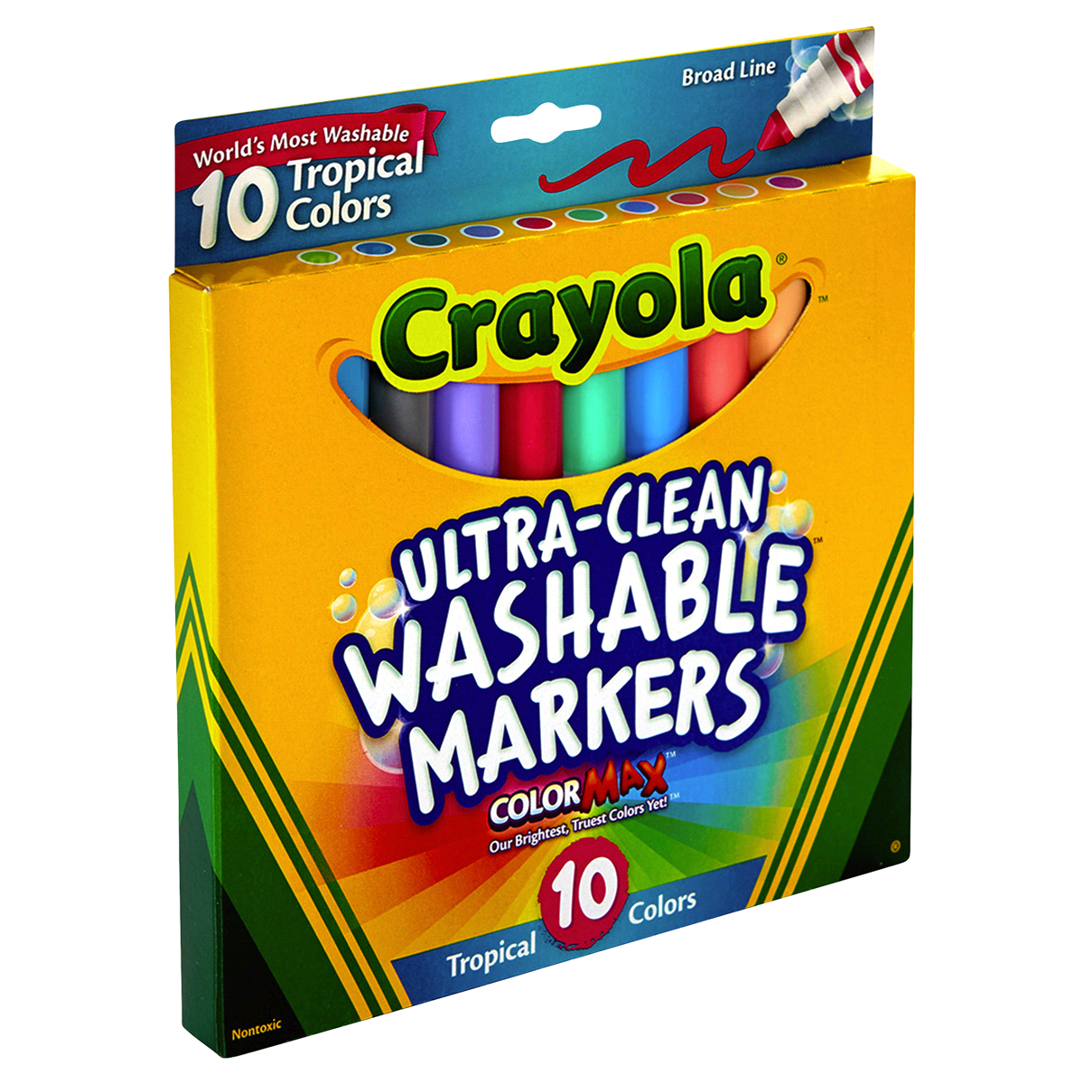 slide 2 of 2, Crayola Tropical Broad Line Washable Ultra Clean Markers, 10 ct