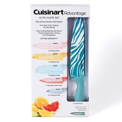 Cuisinart 12-Piece Animal Print Color Knife Set With Blade Guards