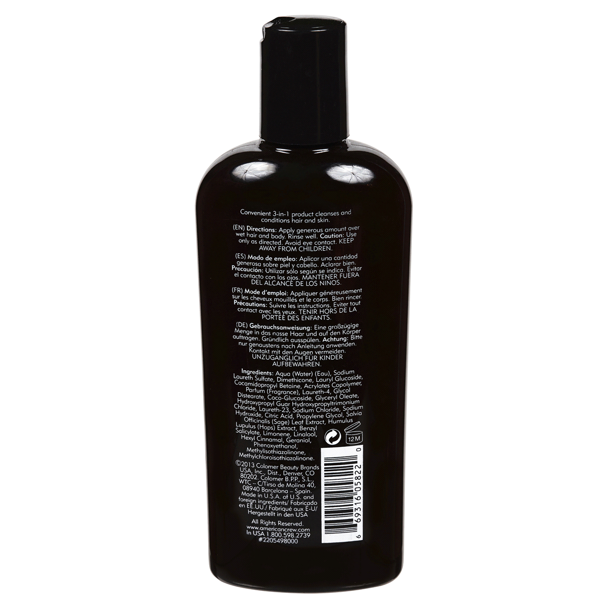 slide 2 of 2, American Crew 3-in-1 Shampoo Conditioner and Body Wash, 8.4 oz