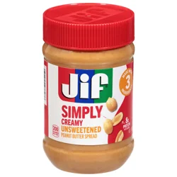 Jif Simply Unsweetened Creamy Peanut Butter