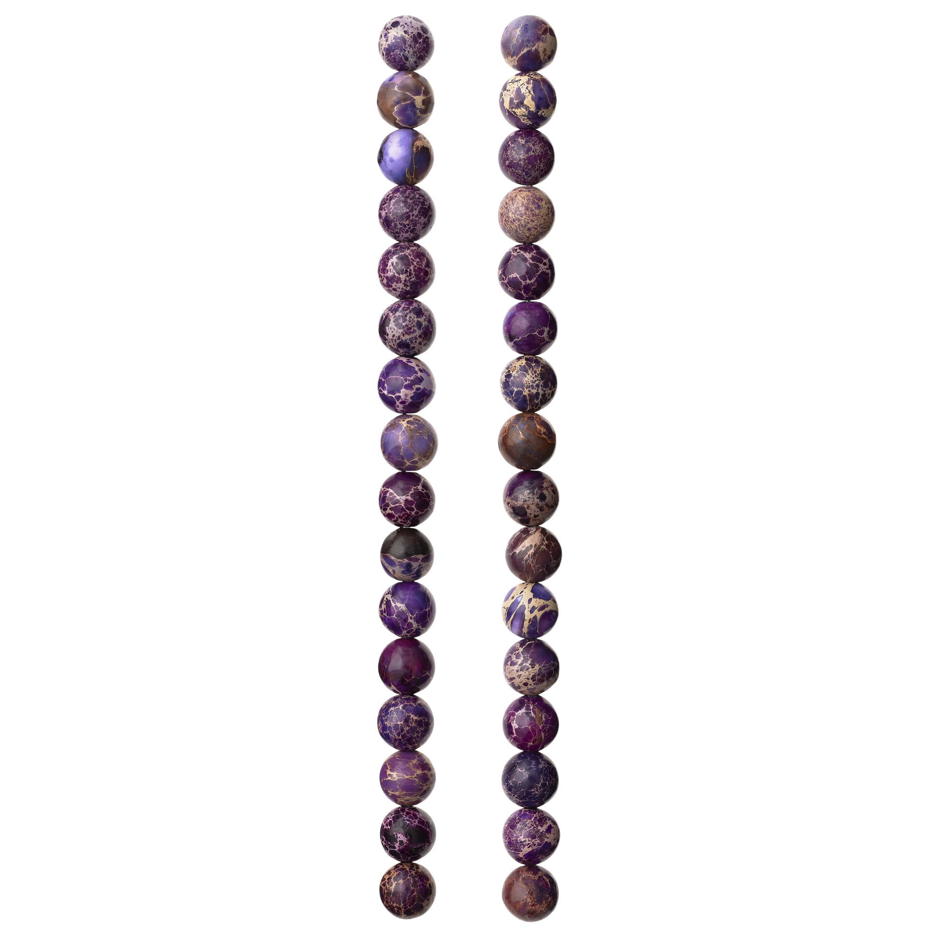 slide 3 of 3, Purple Crackled Jasper Round Beads, 8mm By Bead Landing, 8mm