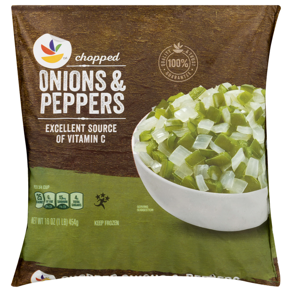 slide 1 of 1, GIANT Onions & Peppers Chopped All Natural, 16 oz