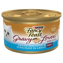 Purina Fancy Feast Gravy Lovers Ocean Whitefish and Tuna Feast Pate in Wet Cat Food Gravy - 3 oz. Can