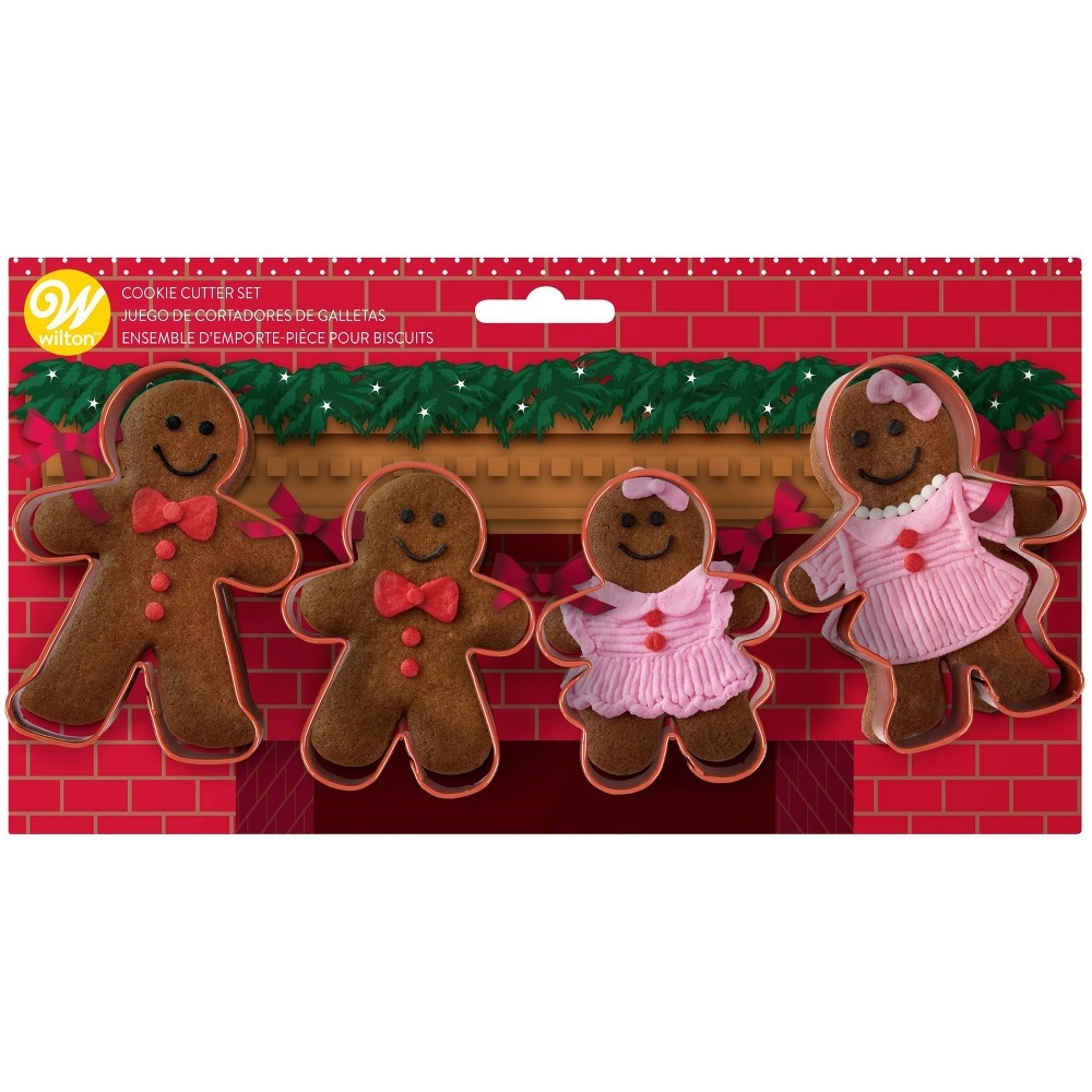 slide 3 of 3, Wilton Gingerbread Family Cookie Cutter Set, 4 ct