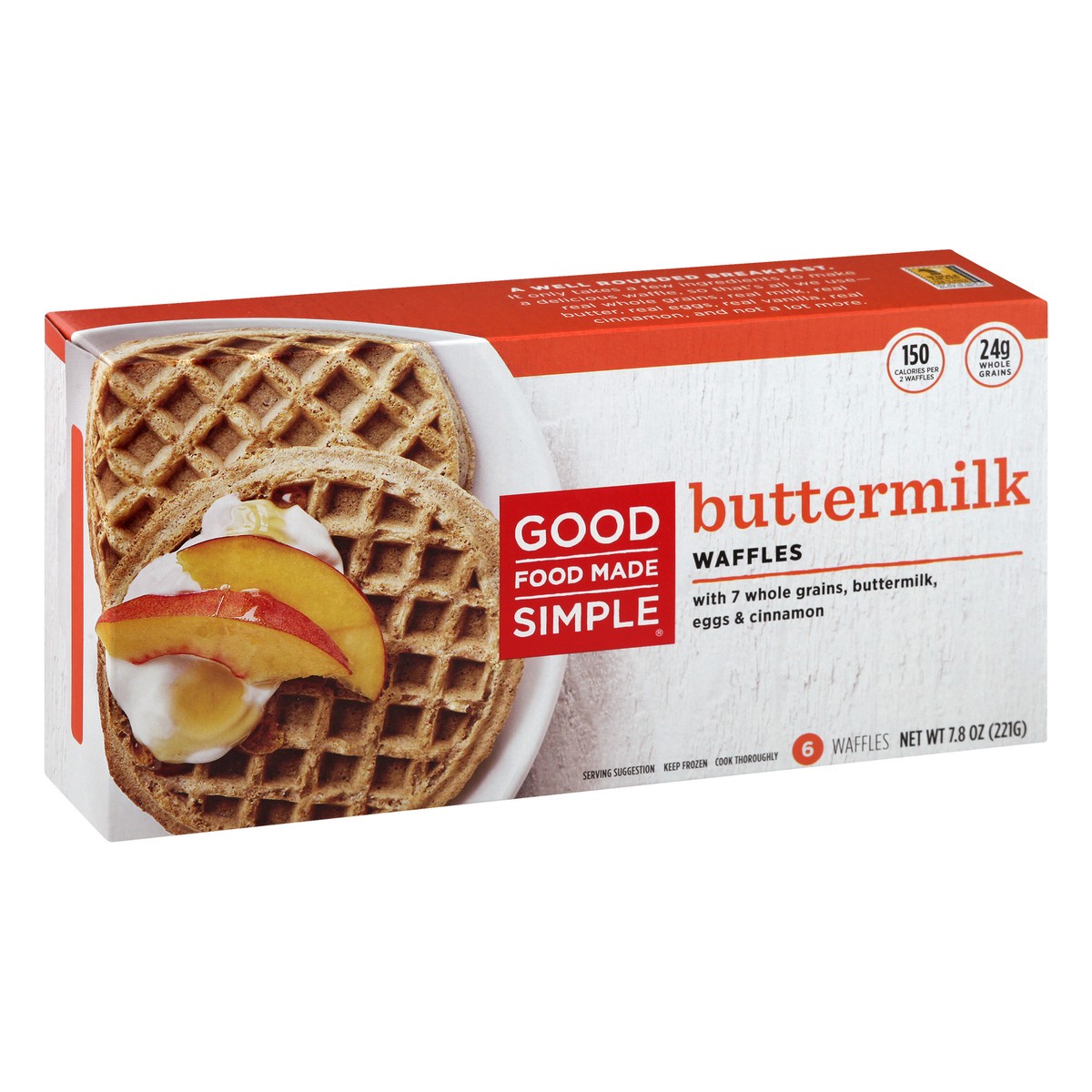 slide 5 of 13, Good Food Made Simple Buttermilk Waffles 6 ea, 6 ct