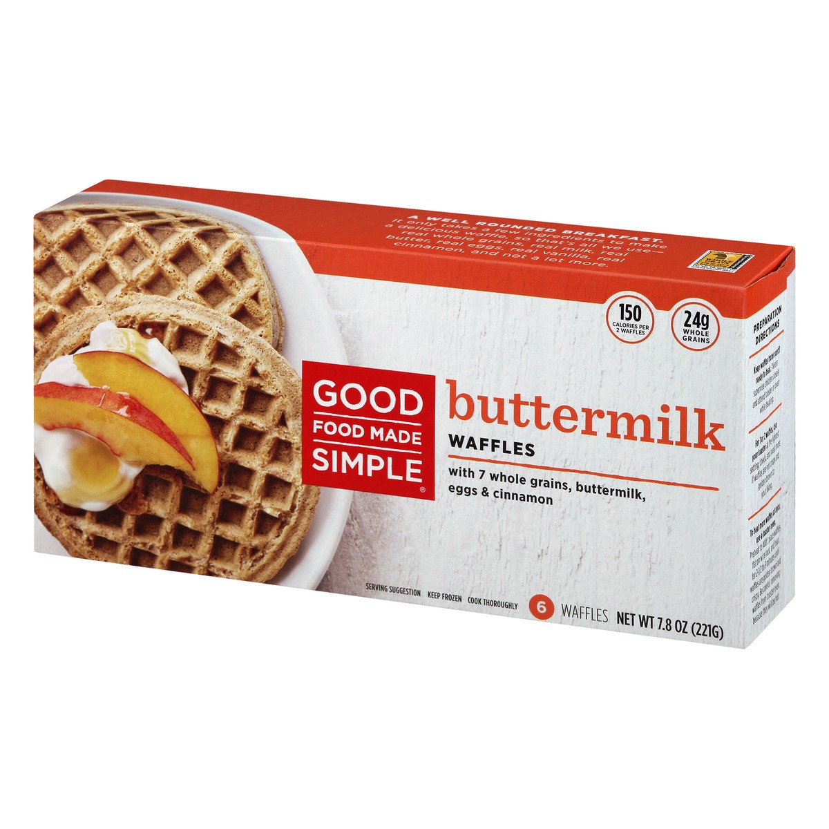 slide 6 of 13, Good Food Made Simple Buttermilk Waffles 6 ea, 6 ct