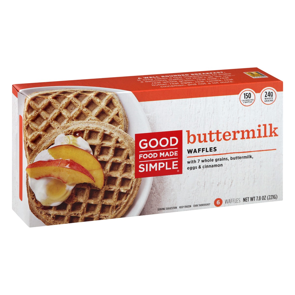 slide 9 of 13, Good Food Made Simple Buttermilk Waffles 6 ea, 6 ct