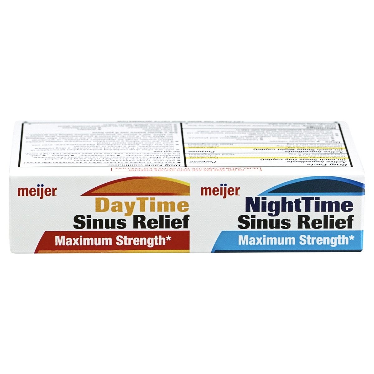 slide 3 of 3, Meijer Mucus Relief Sinus Day & Night Caplets, 20 ct