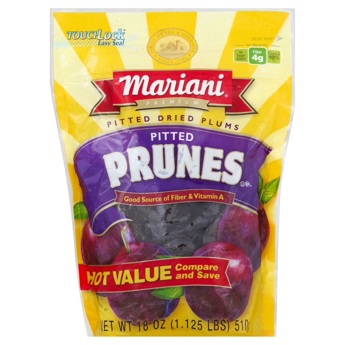 slide 1 of 1, Mariani Pitted Dried Prunes, 18 oz