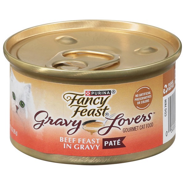 slide 1 of 4, Fancy Feast Gravy Lovers Pate Beef, 3 oz