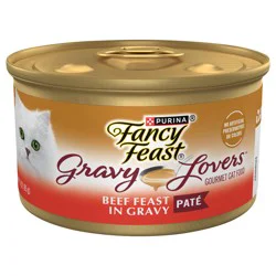 Purina Fancy Feast Gravy Lovers Beef Feast Pate in Wet Cat Food Gravy - 3 oz. Can