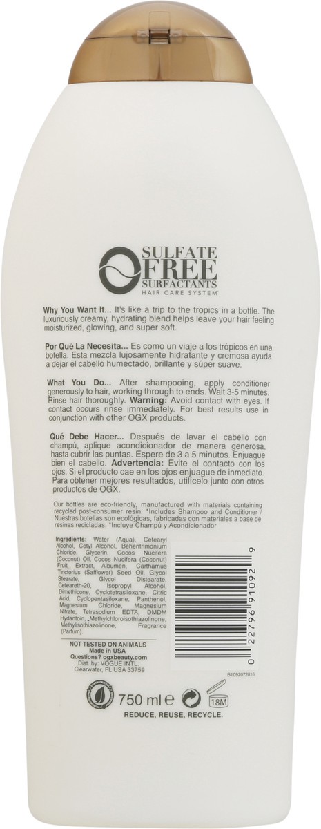 slide 5 of 9, OGX Nourishing Coconut Milk Salon Size Conditioner - 25.4 fl oz, 25.4 fl oz