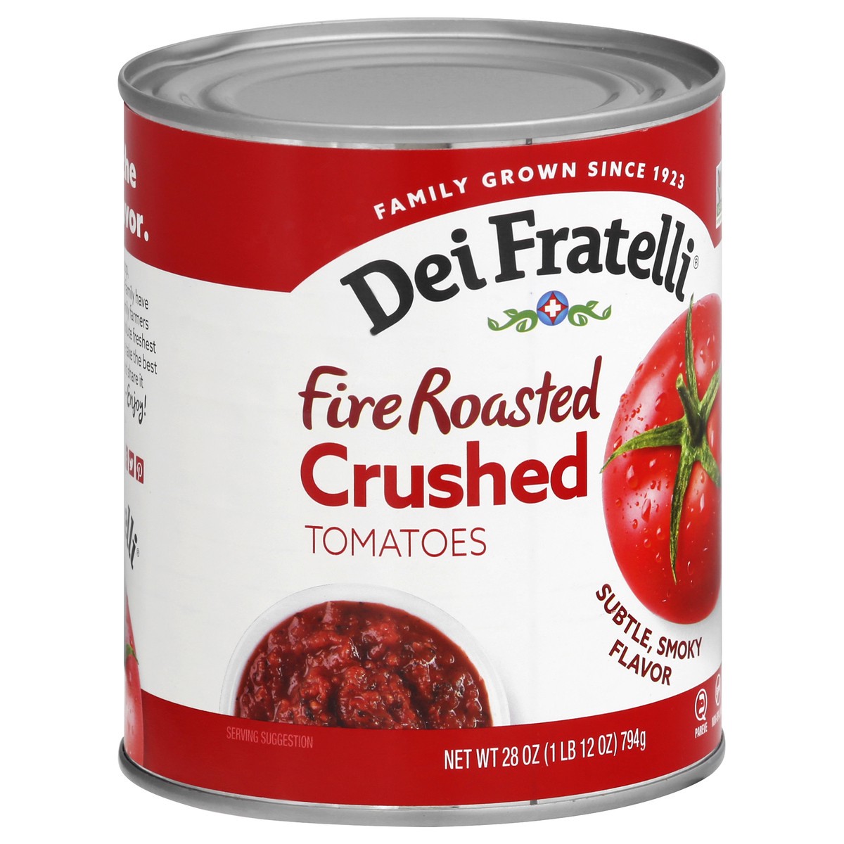 slide 3 of 9, Dei Fratelli Fire Roasted Crushed Tomato Sauce, 28 oz