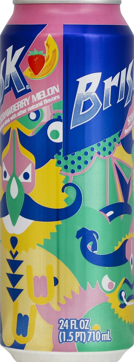 slide 3 of 4, Brisk Strawberry Melon Drink 24 Fluid Ounce Can, 24 oz