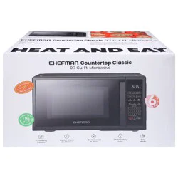 Chefman Classic Countertop Black Microwave