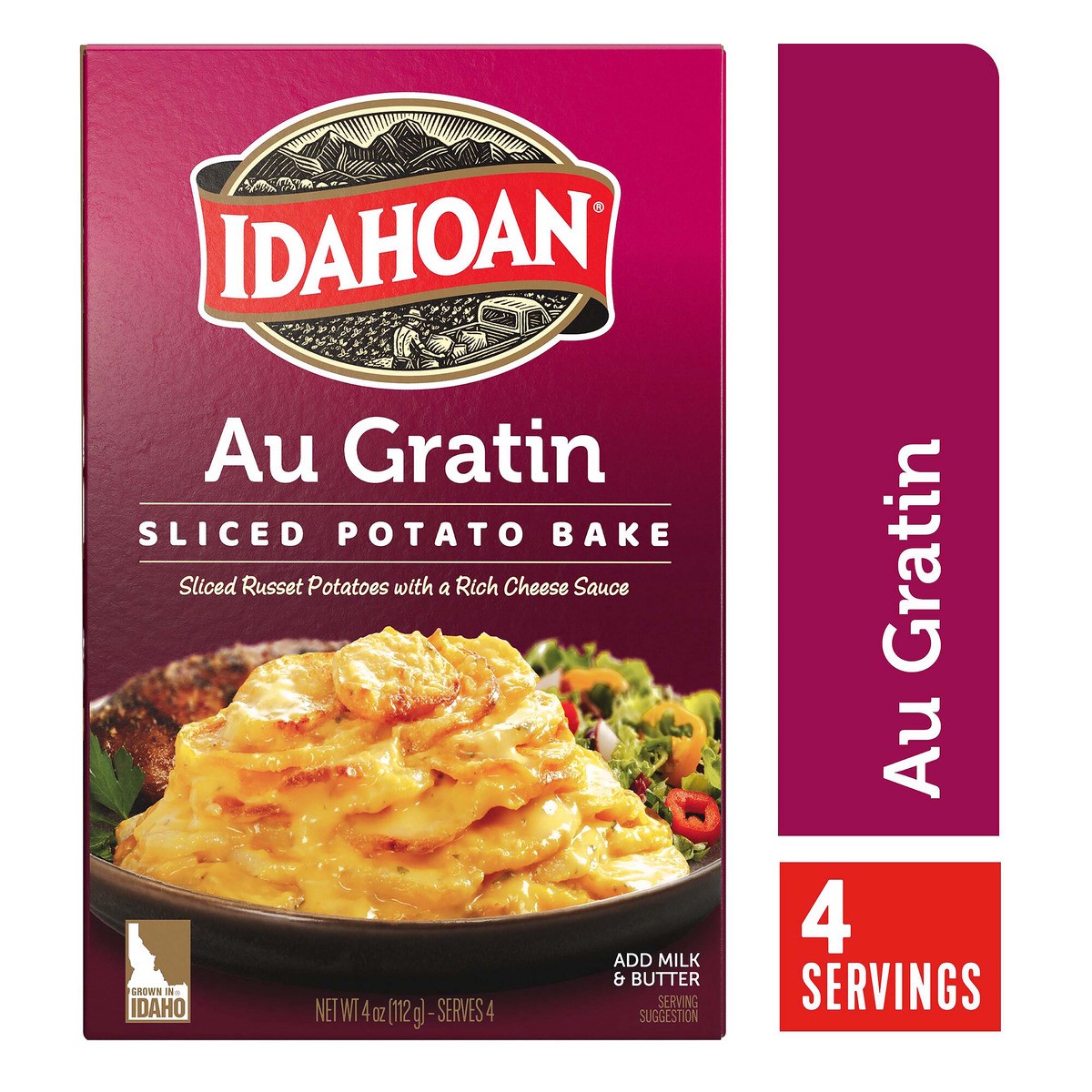 slide 1 of 12, Idahoan Au Gratin Homestyle Casserole - 4 oz, 4 oz