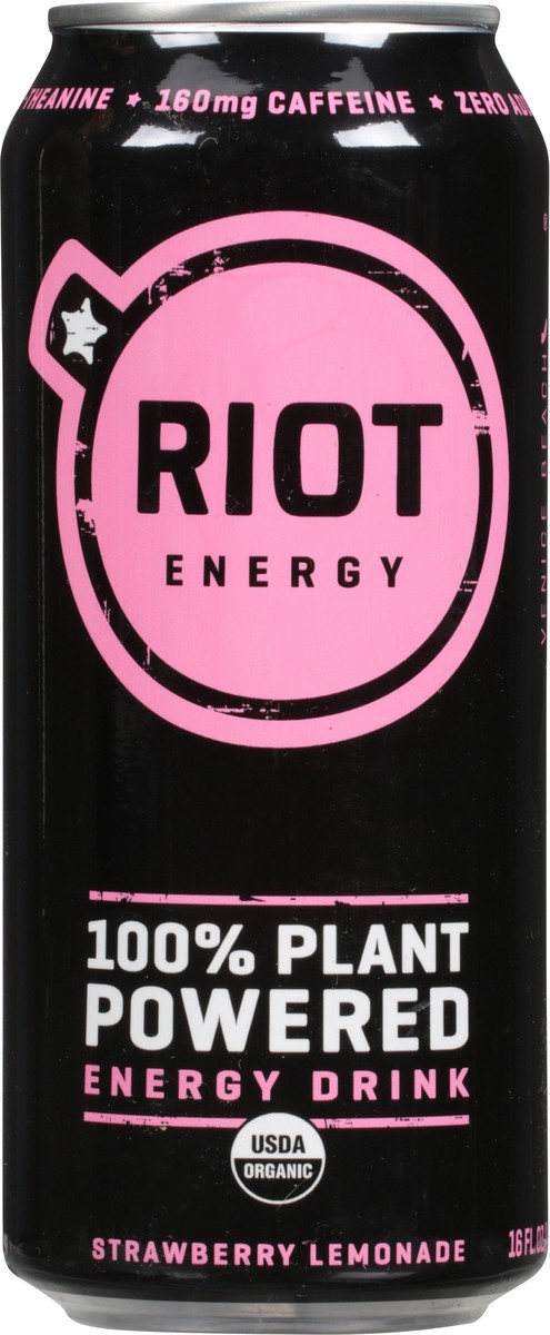 slide 2 of 13, Riot Energy Organic Strawberry Lemonade Energy Drink- 16 fl oz, 16 fl oz