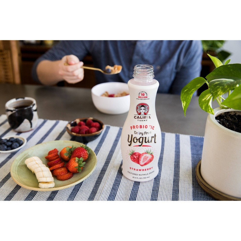 slide 4 of 5, Califia Farms Strawberry Probiotic Dairy Free Yogurt Drink, 25.4 fl oz