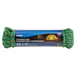 KingCord 3/8 x 75' Diamond Braid Polypropylene Utility Rope