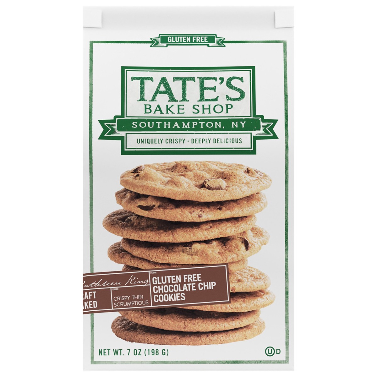 slide 1 of 9, Tate's Bake Shop Gluten Free Chocolate Chip Cookies - 7oz, 7.01 oz