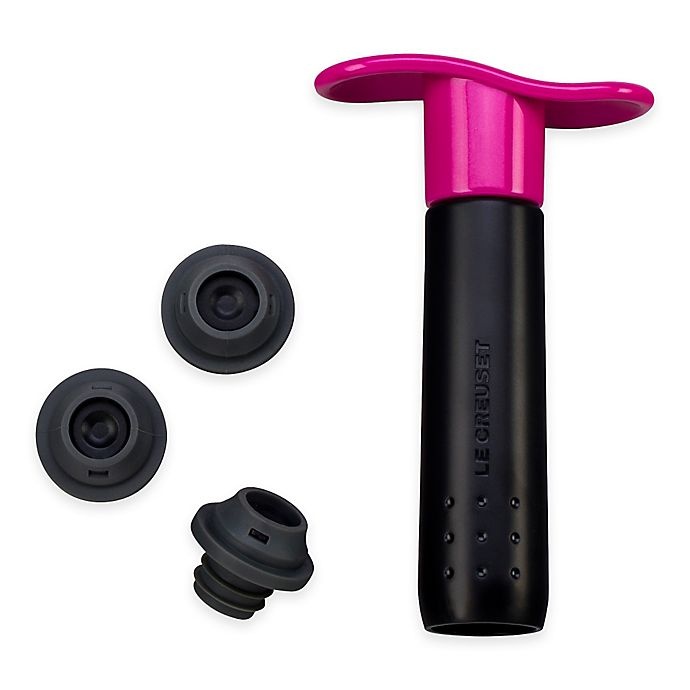 slide 1 of 1, Le Creuset Wine Pump - Pink, 1 ct