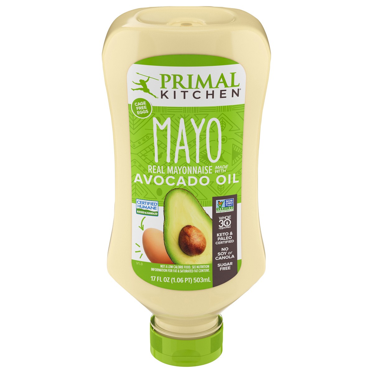 slide 1 of 9, Primal Kitchen Squeeze Mayo Made with Avocado Oil, 17 fl oz