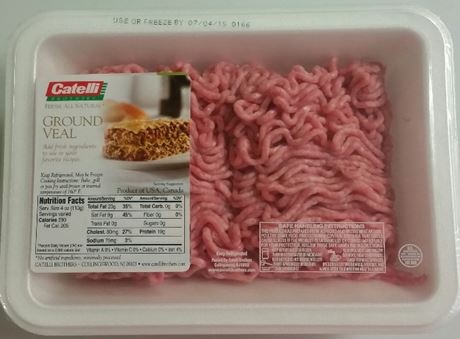 slide 1 of 1, Catelli Ground Veal Map, per lb
